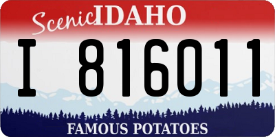 ID license plate I816011