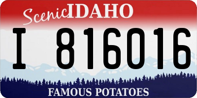 ID license plate I816016