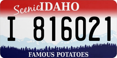 ID license plate I816021