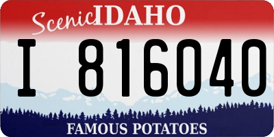 ID license plate I816040