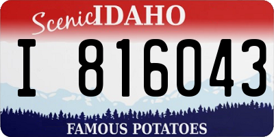 ID license plate I816043