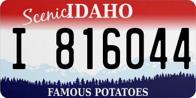 ID license plate I816044