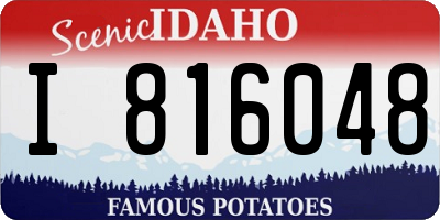 ID license plate I816048