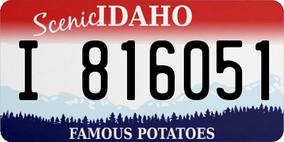 ID license plate I816051
