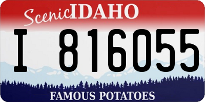 ID license plate I816055
