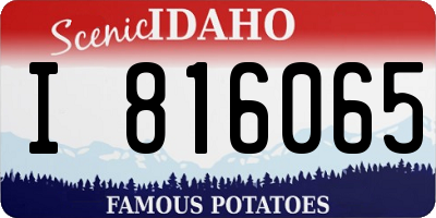 ID license plate I816065