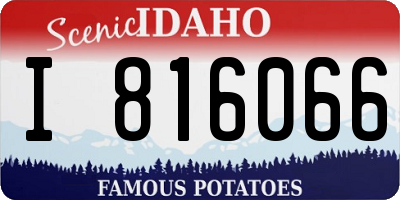 ID license plate I816066