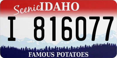 ID license plate I816077