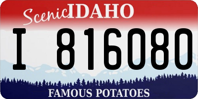 ID license plate I816080