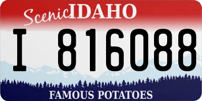 ID license plate I816088