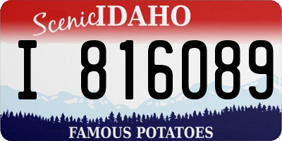 ID license plate I816089