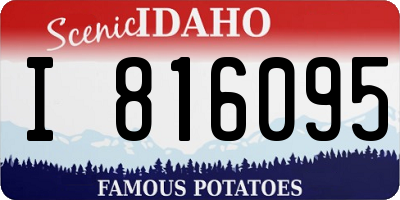 ID license plate I816095