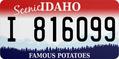 ID license plate I816099
