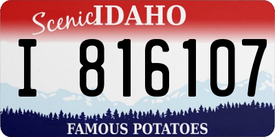 ID license plate I816107