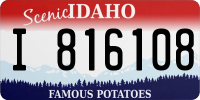 ID license plate I816108