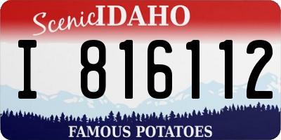 ID license plate I816112
