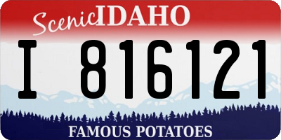 ID license plate I816121
