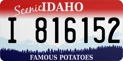 ID license plate I816152