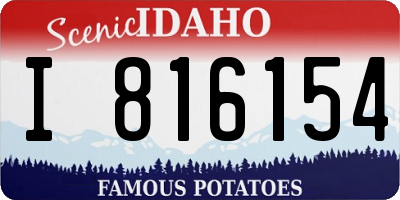 ID license plate I816154