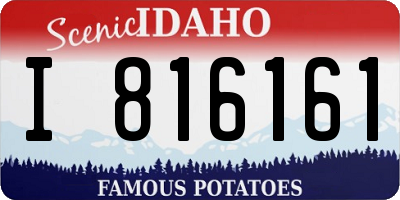 ID license plate I816161
