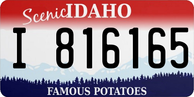 ID license plate I816165