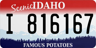 ID license plate I816167
