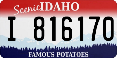 ID license plate I816170