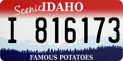 ID license plate I816173