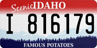 ID license plate I816179