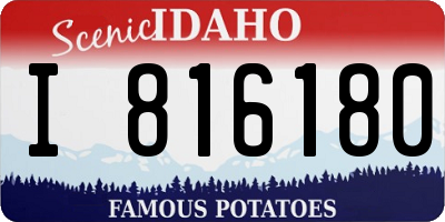 ID license plate I816180