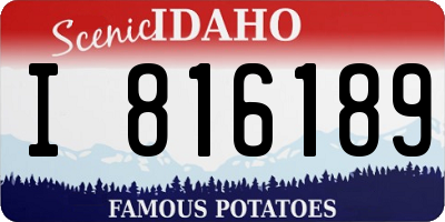 ID license plate I816189