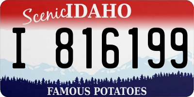 ID license plate I816199