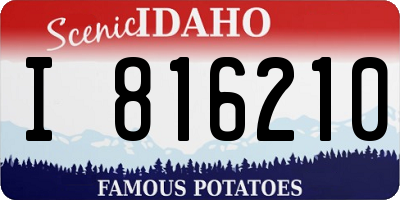 ID license plate I816210