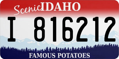 ID license plate I816212