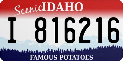 ID license plate I816216