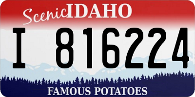 ID license plate I816224