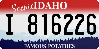 ID license plate I816226