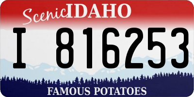 ID license plate I816253