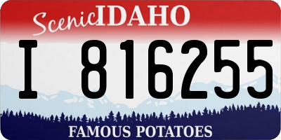 ID license plate I816255