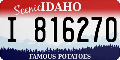 ID license plate I816270