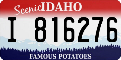 ID license plate I816276