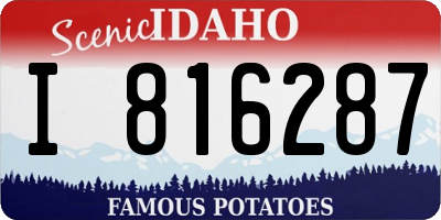 ID license plate I816287