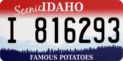 ID license plate I816293