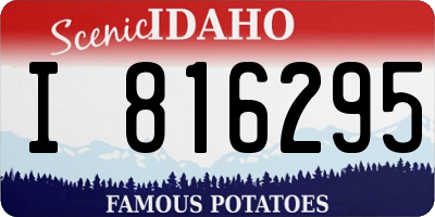 ID license plate I816295