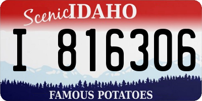 ID license plate I816306