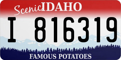 ID license plate I816319