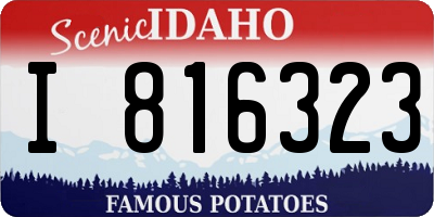 ID license plate I816323
