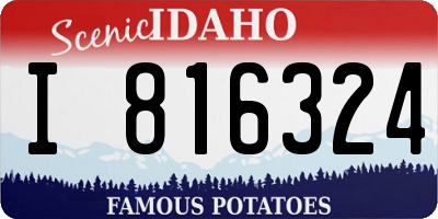 ID license plate I816324