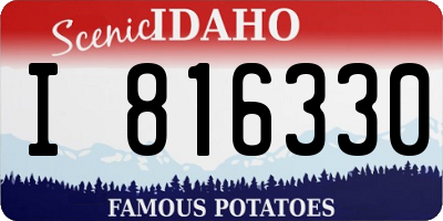 ID license plate I816330