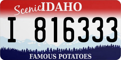 ID license plate I816333